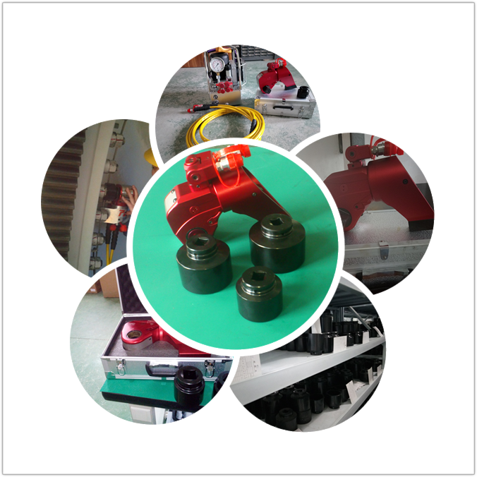 Industrial Square Drive Hydraulic Torque Gun , Hydraulic Torque Wrench